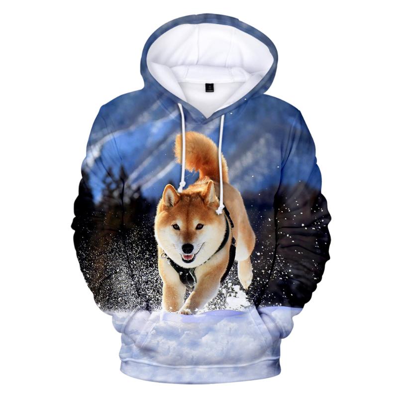 

Men's Hoodies & Sweatshirts Cute Shiba Inu 3D Men/women Fashion Long Sleeve Hooded Sweatshirt Cool Funny Akita Dog Clothes Mankind S Friends, As picture