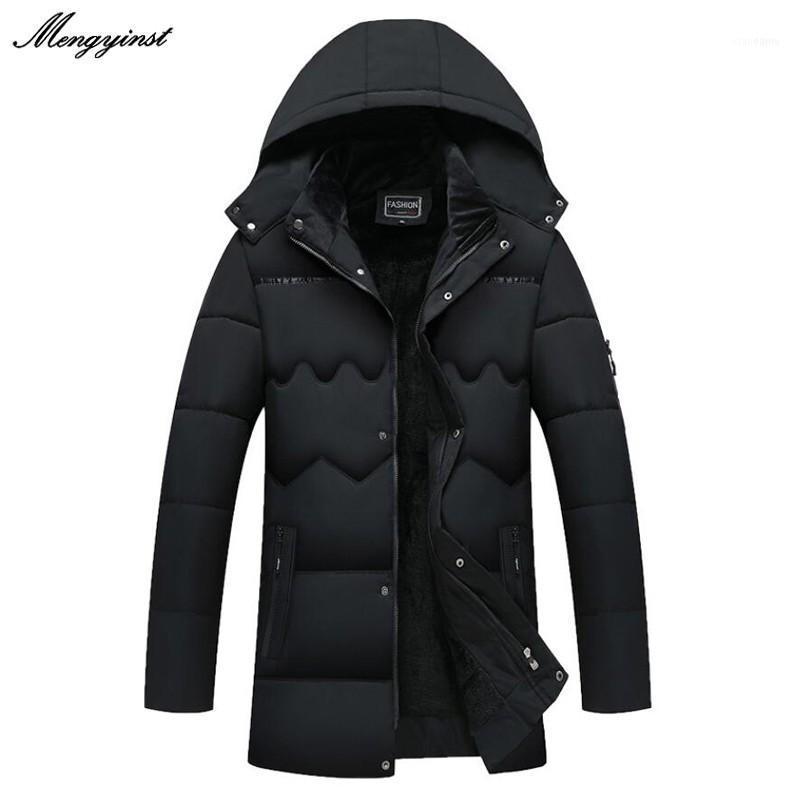 

Men's Down & Parkas Winter Lining Fleece Thicken Warm Men Jackets Thick 2021 Fashion Casual Parka Coat Windproof Hooded Jackets1, Black