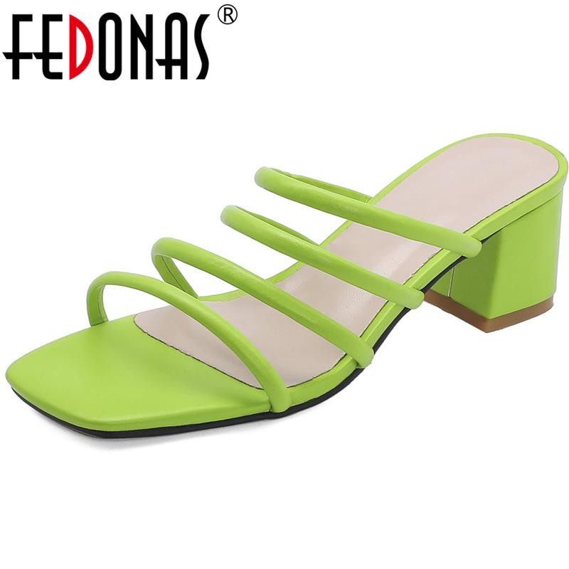 

Women Sandals Prints High Heels Spring Summer Prom Shoes Concise Slipper Woman Round Toe Pumps, Black