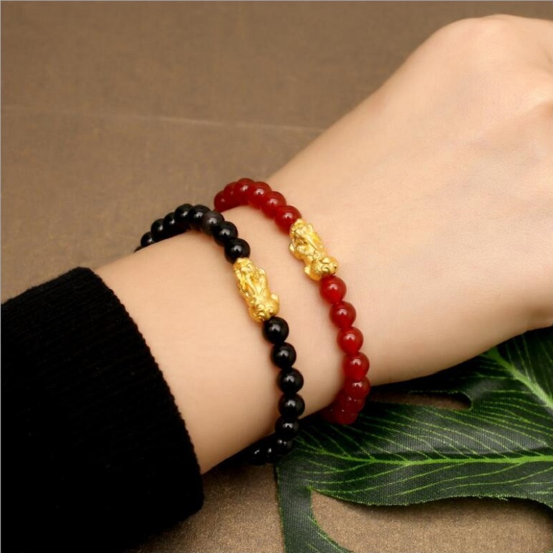 

Pixiu Bracelet Bead Men Jewelry Bracelets Obsidian Fashion Natural Stone Charm