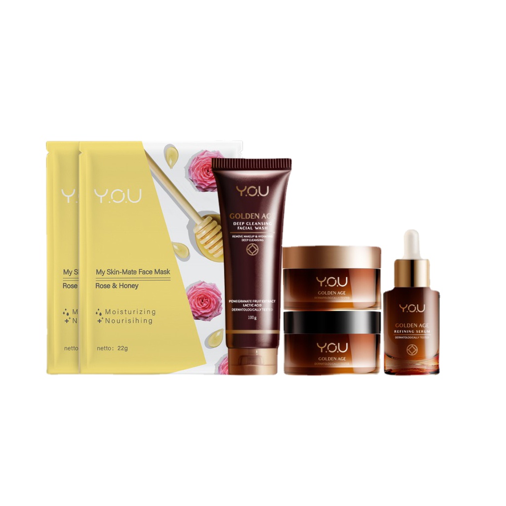 

Golden Age Anti-Aging Face Skin Care Products Set Free Honey Skin Mask Health and Beauty Hyaluronic Acid Face Skin Care Sets