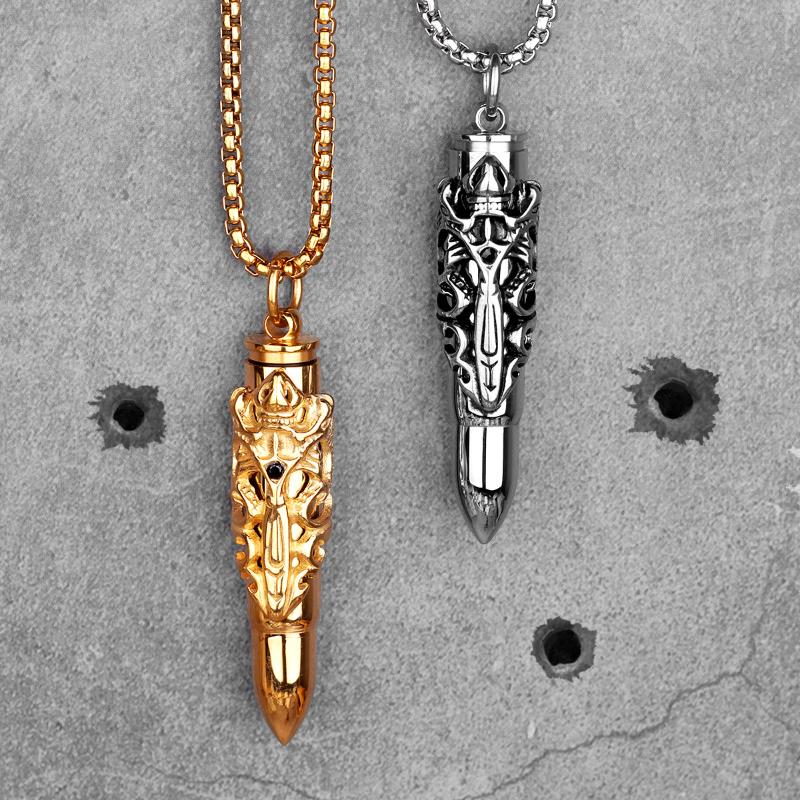 

Pendant Necklaces Gold Faith Mens Long Pendants Chain Punk Hip Hop For Boy Male Stainless Steel Jewelry Creativity Gift Wholesale