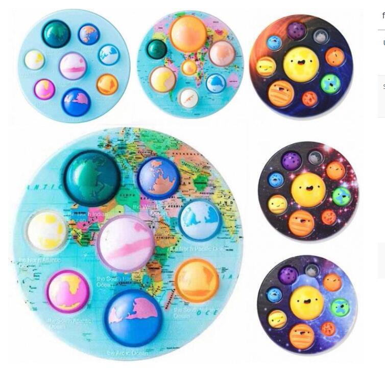 

NEW finger Favor pressing bubble eight planet Fidget Toys Push educational toy kneading children's anti stress relief FY2784 BT27 DHL ship