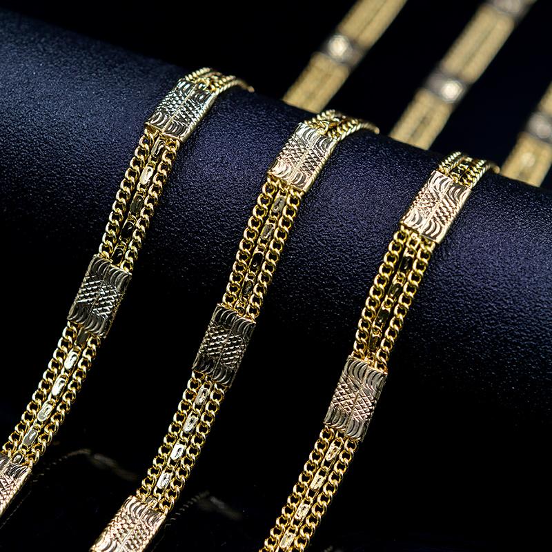 

Chains Jewelry Fashion Link Chain Necklace Choker Statement Women Dubai High Quality Square For Party Gift, Silver