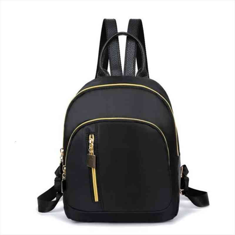 

womens fashion girl school bag multi function small backpack cute satchel women shoulder rucksack black