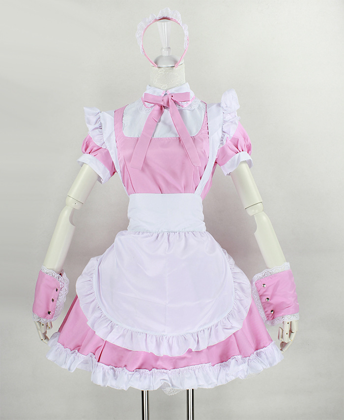 

dress Sweet female maid gothic lolita anime cosplay apron uniform plus size halloween outfits, One size