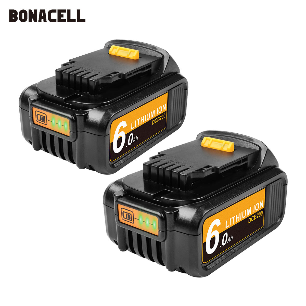 

Bonacell 6000mAh 18V/20V XR for Dewalt Power Tool Battery for DCB180 DCB181 DCB182 DCB201 DCB201-2 DCB200 DCB200-2 DCB204-2 L50
