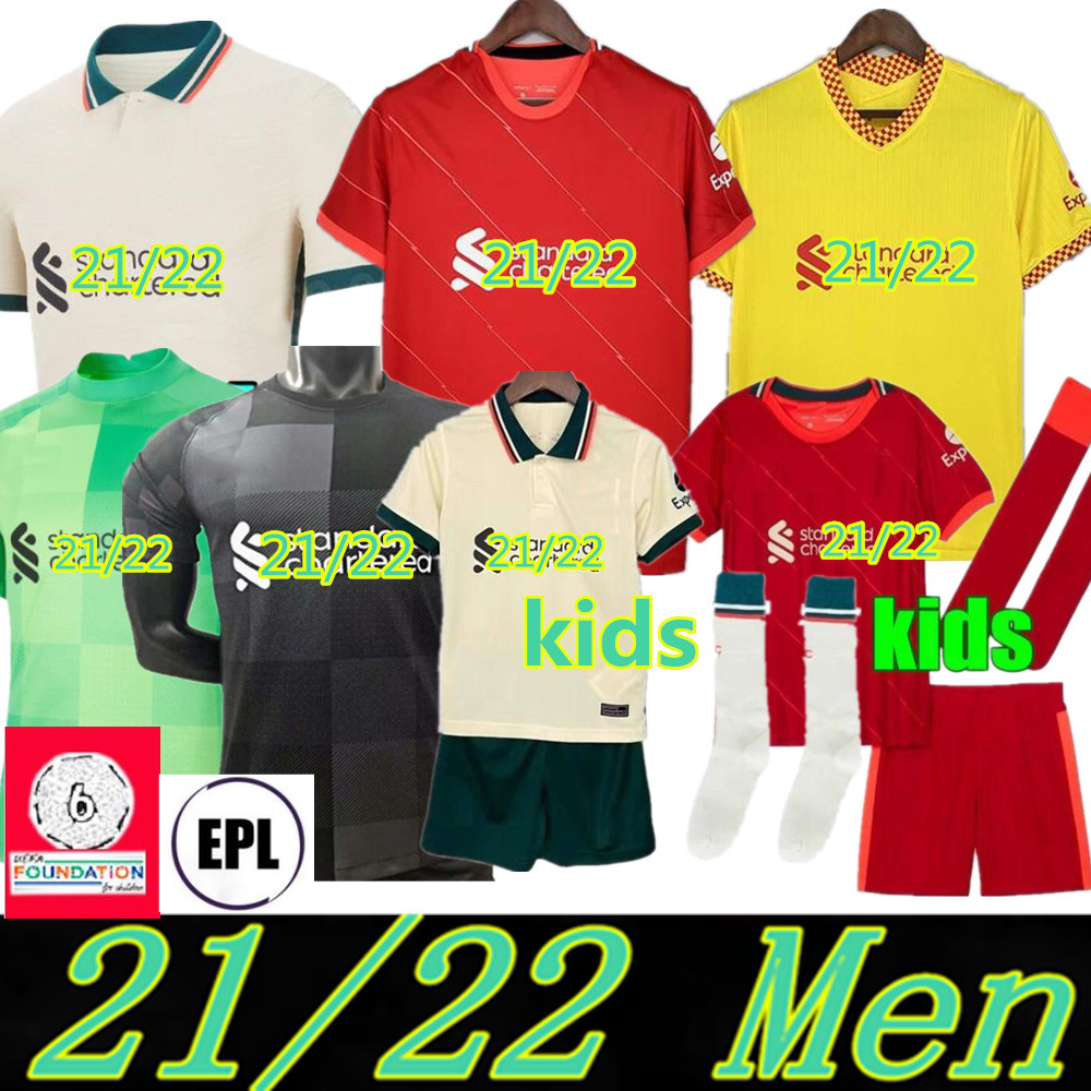 

21 22 adult Men Women kids kit M.SALAH VIRGIL FIRMINO Liverpool LVP soccer jersey home away 3rd MANE HENDERSON GK A.BECKER DIOGO J. 2021 2022 youth football shirt, Colour
