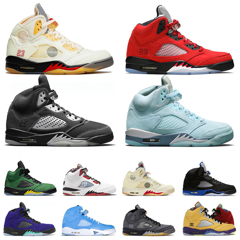 

With Box Newest Jumpman 5 5s Sports Basketball Shoes Bluebird Men Women Trainers Alternate Grape Anthracite Sneakers What The UNC Outdoor SE Oregon, # racer blue 40-47