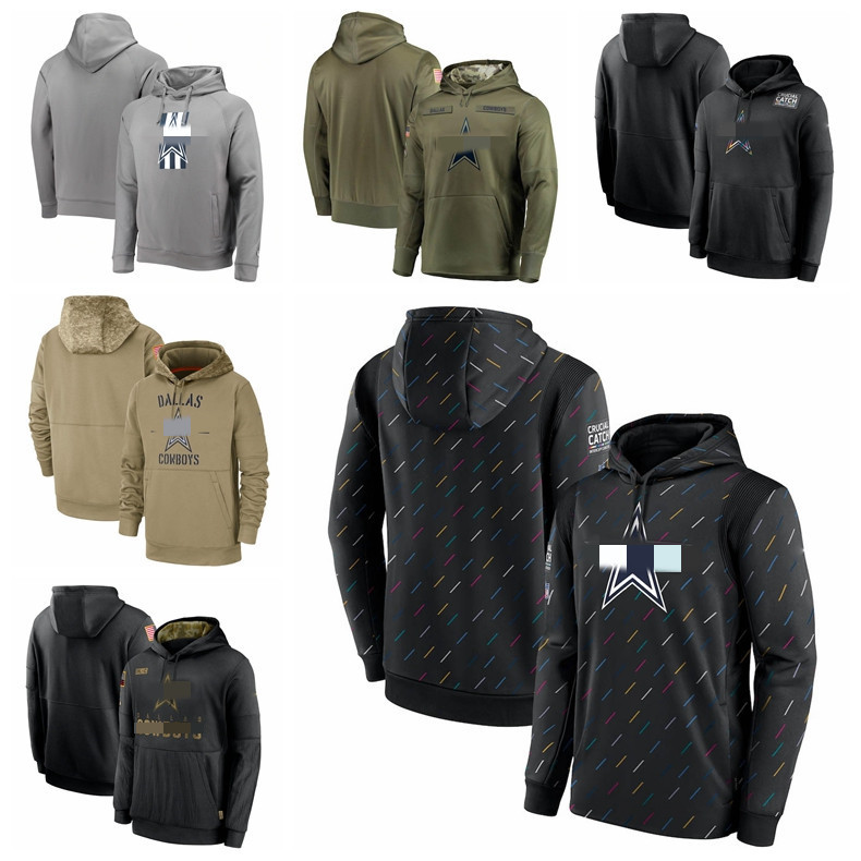

DallasCowboysMen Women Youth 2021 Crucial Catch Therma Pullover Football Hoodie Charcoal