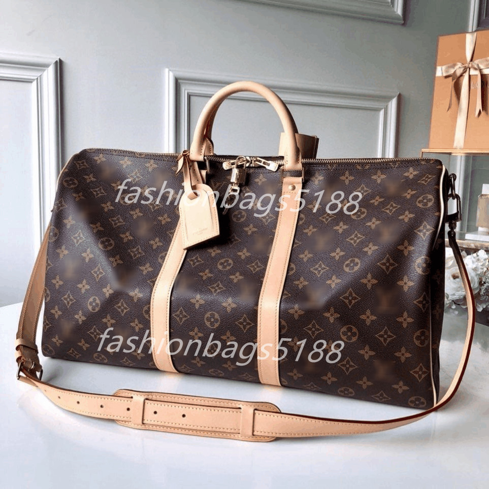

Designers Handbag 54cm Man DUFFLE Travel shoulder Bag Mens Duffel Backpack Outdoor Sport Luggage bag Male Messenger Bags Louise's Viuton's LVs bags, Brown flower