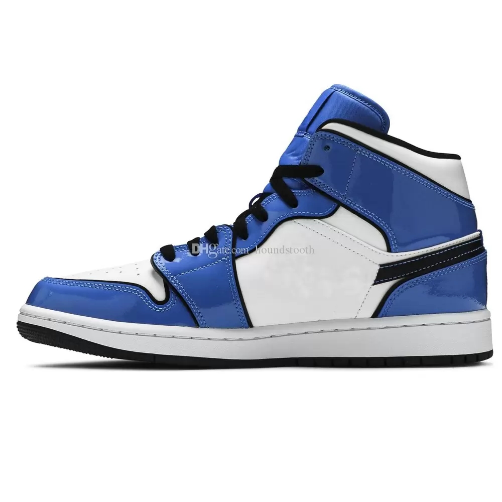 

Jumpman 1 Mid SE Signal Blue Basketball shoes 1s Sneakers DD6834 402, Dark marina blue