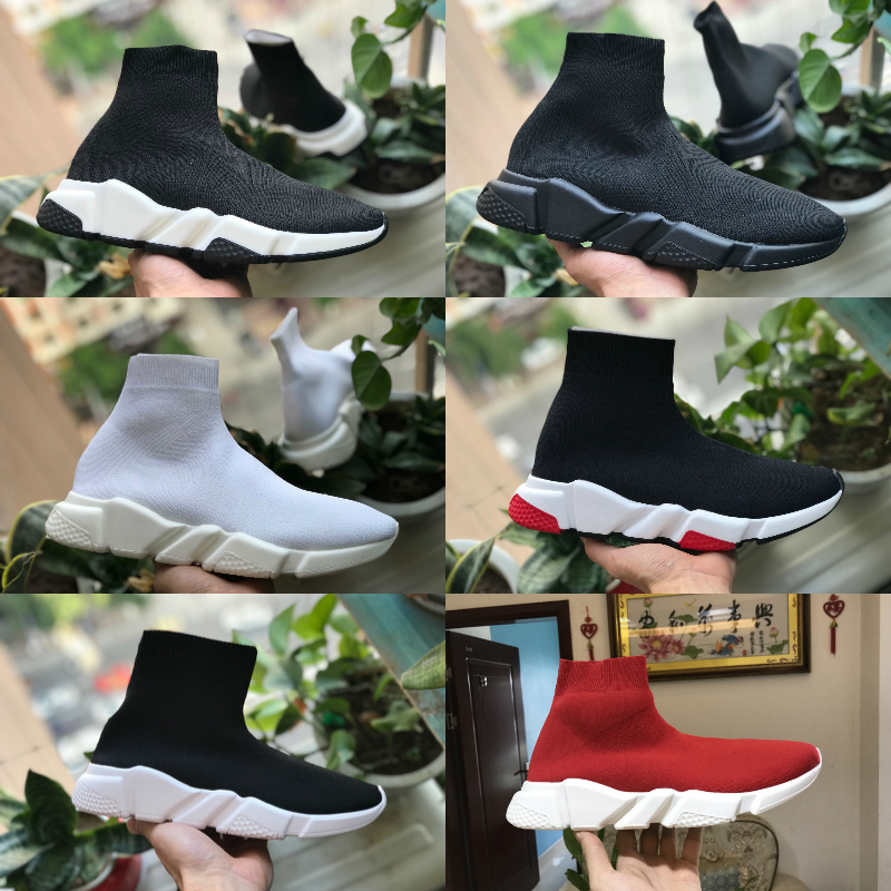 

2021 Speed Trainer Black Red Luxury High Casual Sock Shoes Men Women Cheap Fashion Paris Designer Sneakers High Quality EUR36-45 S03, D1001