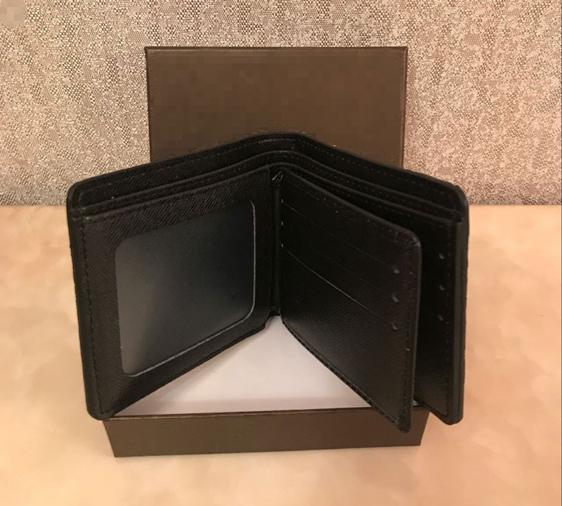

Mens Wallet 2021 Men's Leather Wallets For Men Purse Fashion Card Holder With Box, Brown with stripes