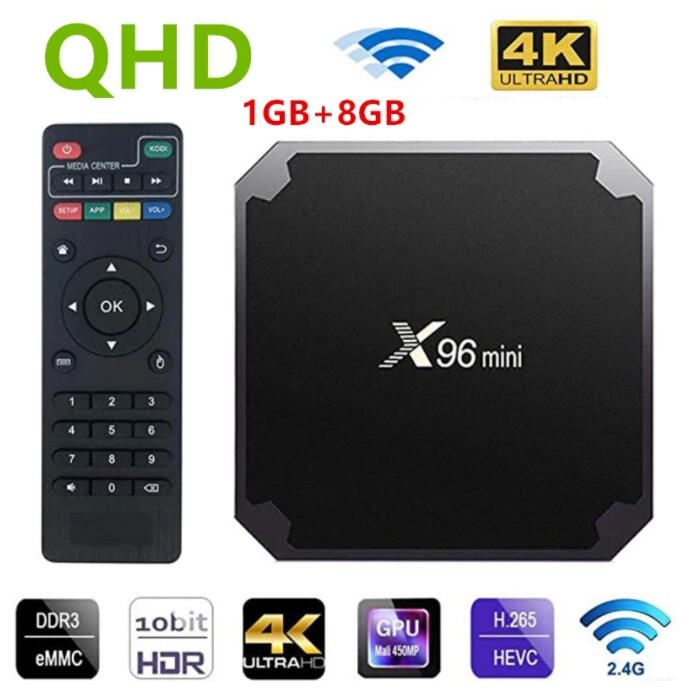 

QHD X96mini1 + 8 Go dÃ©codeur Android 9.0 S905W Quad Core X96mini1 + 8 Go Leadcool Lxtream HD Player Smart TV Box