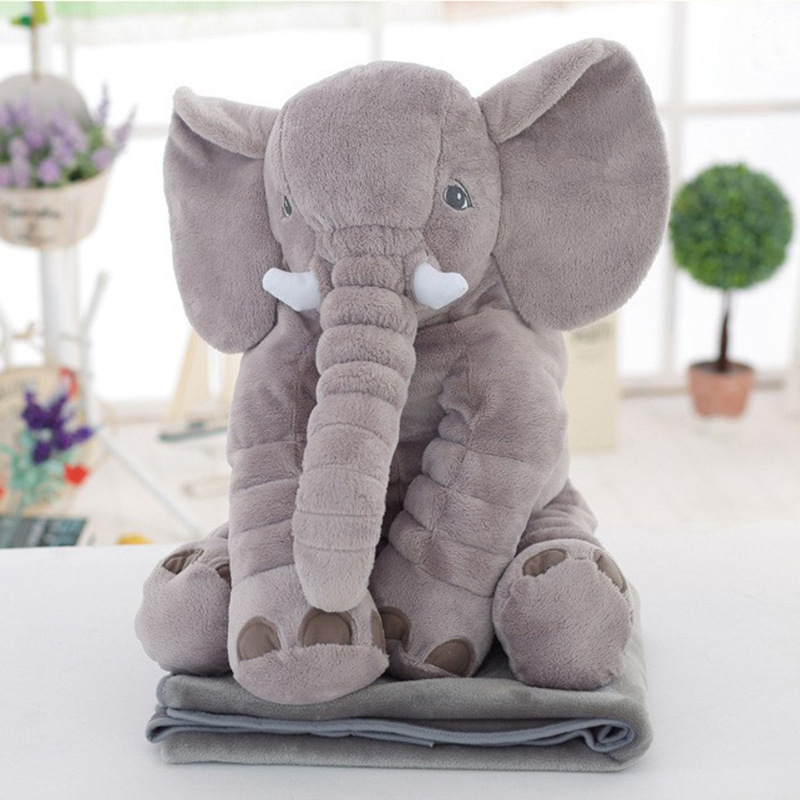 

Colorful Giant Elephant Stuffed Animal Toy Animal Shape Pillow Baby Toys Plush Home Decoration, Gray
