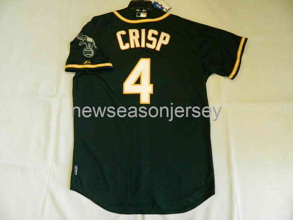 

Stitched #4 COCO CRISP Green JERSEY Men Women Youth Baseball Jersey XS-5XL 6XL