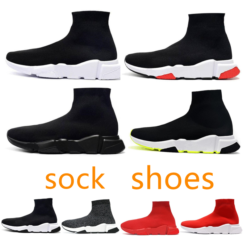

2022 Top Quality With socks Casual shoes Platform man black mens woman kid speed 1.0 trainer runner sneaker sock shoe womens Sneakers Classic speeds [35-46], Box