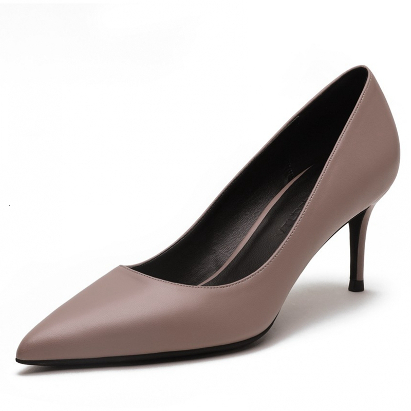 

dress shoes fashion classic genuine leather 6cm/8cm heels comfortable dance women high heel party woman pointed toe pumps m0007 94, Black