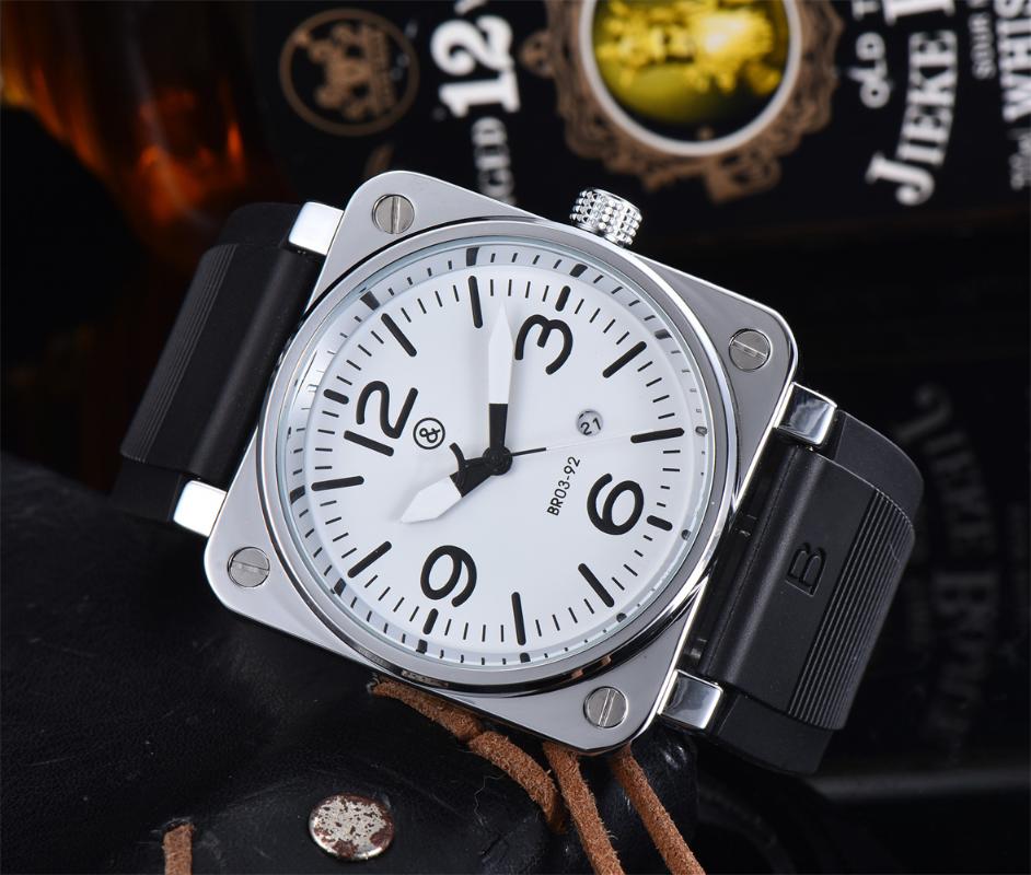 

Wristwatches 2021 UMQ Quartz Watch Men BR Bell Stainless Steel Ross Watches Wristwatch Luxury Military