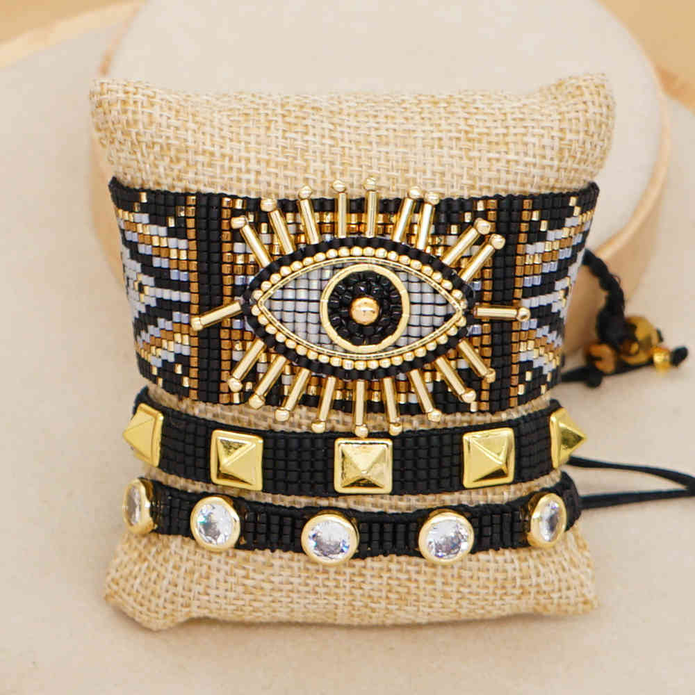 

Go2boho Turkish Evil Eye Bracelets MIYUKI Bracelet For Women 2021 Winter Pulseras Jewelry Glass Beads Handmade Loom Armband