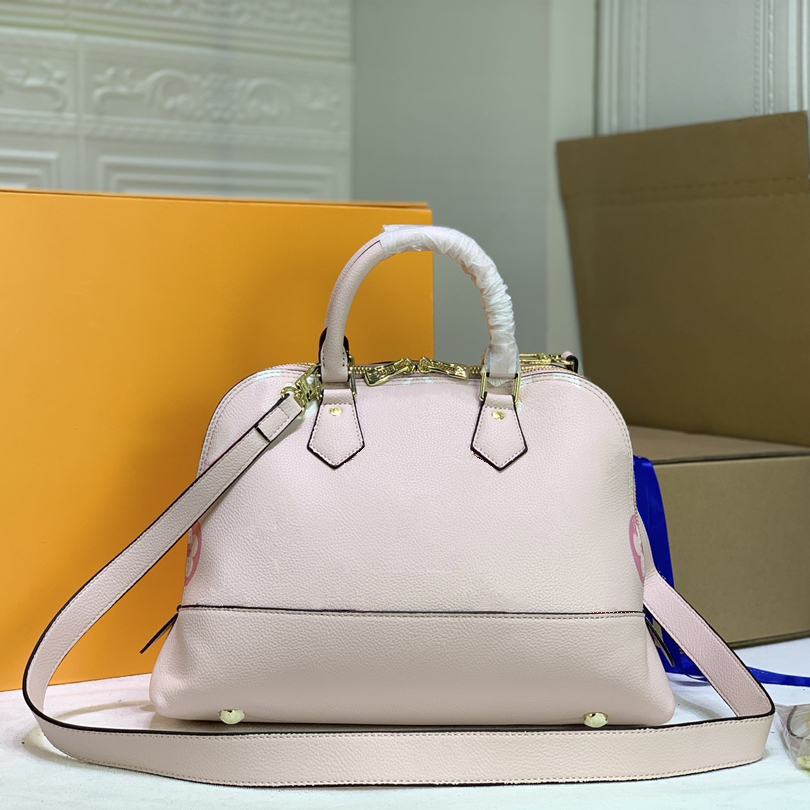 

High quality cosmetic bag designer handbag color shell female cowhide one shoulder casual light embossed ladies gift, Black