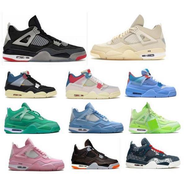 

Off Basketball Shoes 4 4s Jumpman Union Guava Ice Sail Noir Sashiko Mens Women Volt 2021 Des Chaussures Scarpe Zapatos Tennis Trainers, Cream