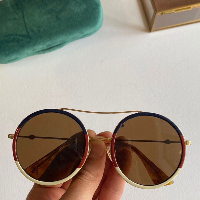 

0061S sunglasses mens and womens classic party round multicolor splicing frame fashion glasses 0061UV 400 designer top quality with original box