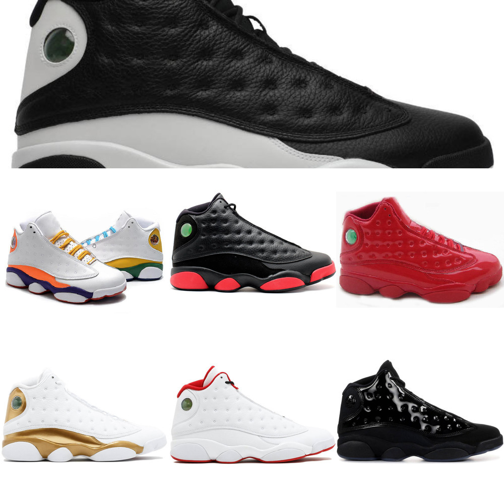 

y new 13 lucky green 13s basketball shoes reverse he got game white black red playground low chutney outdoor men mens sneakersv1wy