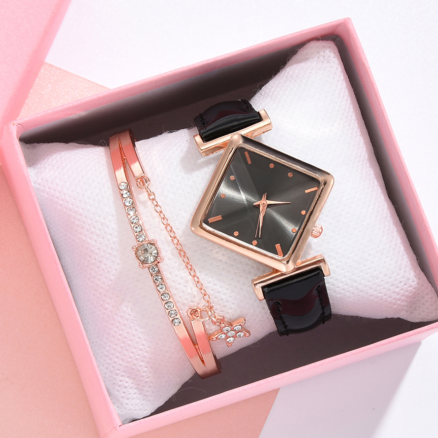 

Luxury Creative Simple Quartz Watch Women's Dress Leather Watches Female Black Clock Ladies Bracelet Watch Relogios Feminino, Brown