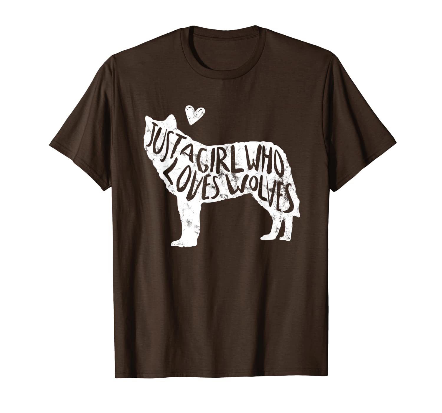 

just a girl who loves wolves t-shirt wolf shirt women gifts, White;black