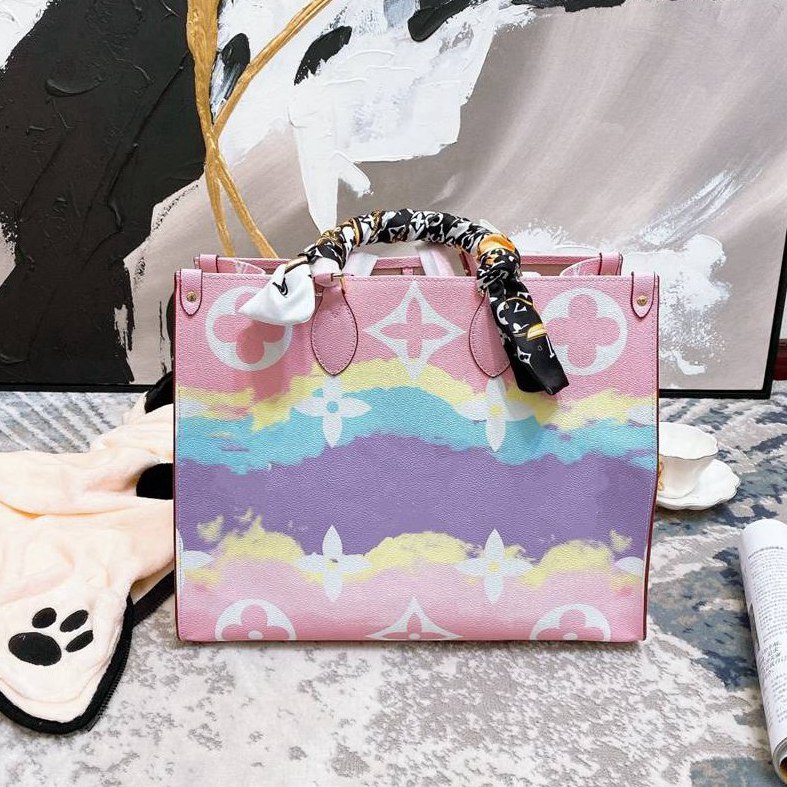 

Leather Bag Luxurys Women Bags Tote Handbag Designers Capacity Soft Fashion Handbags With 2021 Brang Logo -00495, Red;black