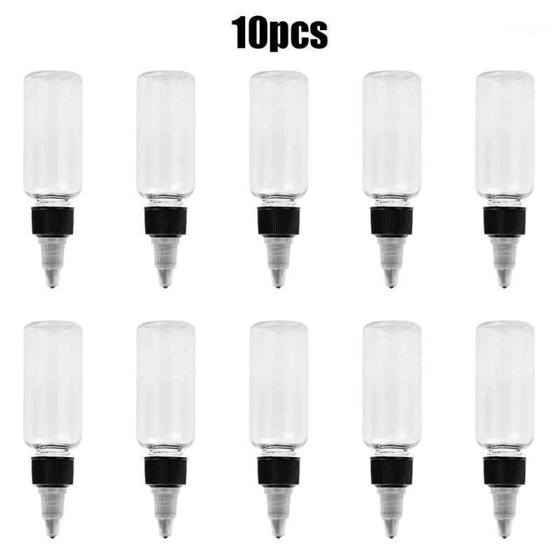 

Storage Bottles & Jars 10pcs 30ml/60ml Plastic Empty Ink Bottle Twist Top Transparent Container Tattooing Accessories Tattoo Pigment Squeeze