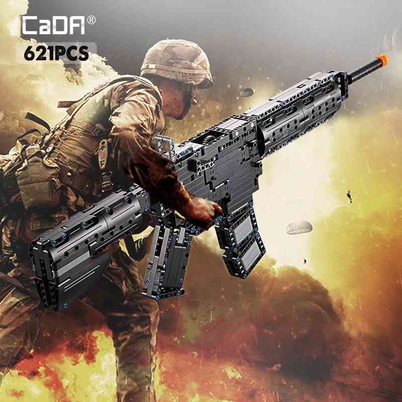 

Assault team 621PCS SWAT High-tech Guns Model Building Blocks Bricks Military Weapon M4-A1 Gun Toys for Children X0503