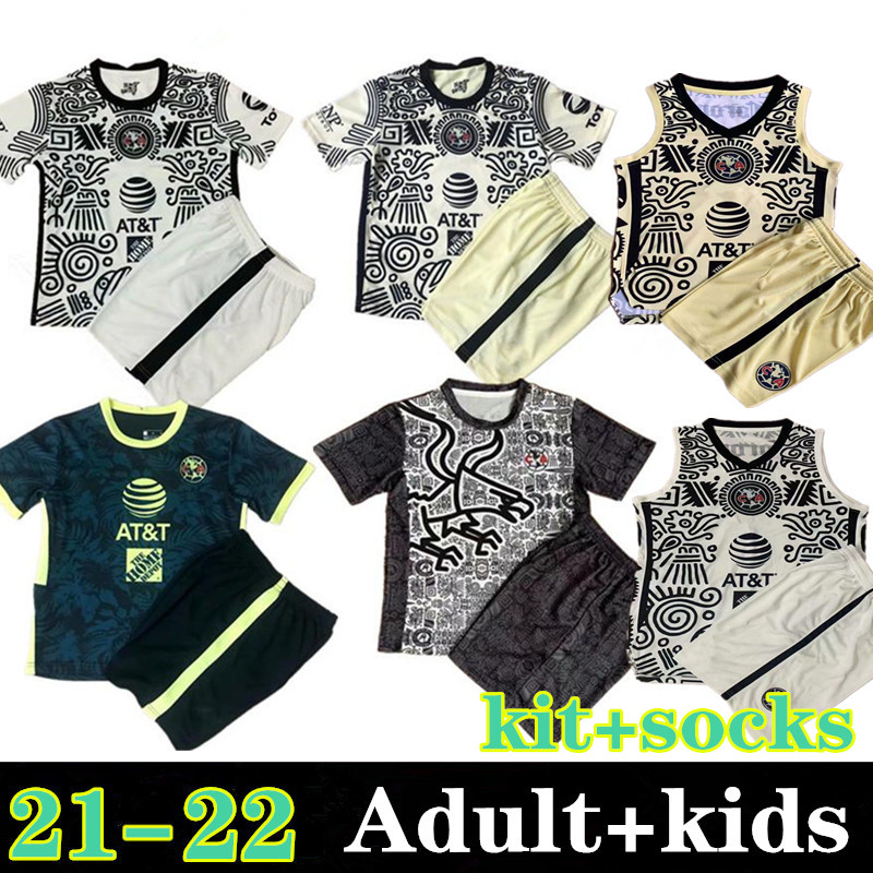 

Men+kids kit + socks 2021 LIGA MX Club América soccer Jersey 21 22 GIOVANI America Third UAN PERALTA P.AGUILAR S.ROMERO CASTILLO F.VINAS Mexico football shirt, Colour