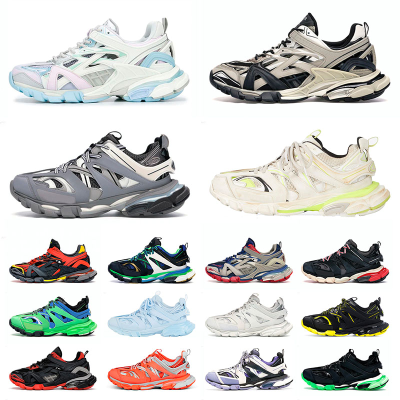 

Luxury Triple S Track 3.0 Paris Men's Women's Casual Designer Shoes Black White Green Pink Grey Red Orange Platform Sneakers Fashion Trainers Outdoor Espadrilles, B27 dark green 36-45