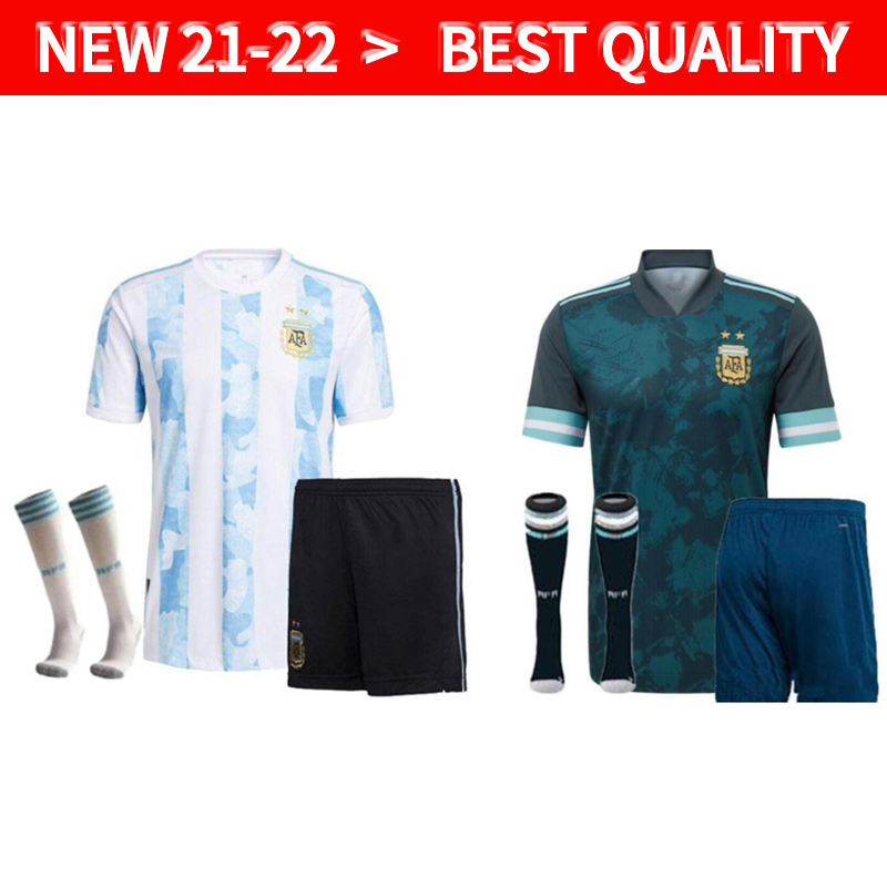 

2021 2022 men +kids Argentina soccer Jersey  21 home away MARIA AGUERO HIGUAIN  21 MESSI DYBALA boys Adult kit Football shirt, 2020 home kit