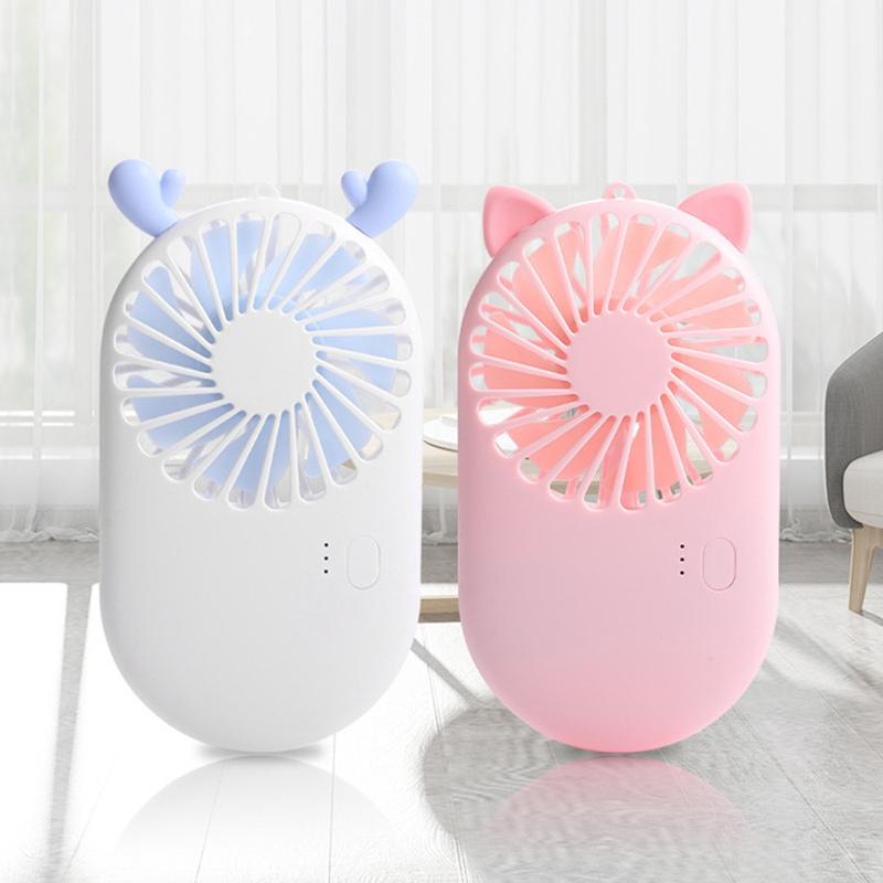 

Electric Fans Mini Fan Cute Portable Handheld USB Chargeable Desktop 3 Mode Summer Cooler For Outdoor Travel Office Desk Stand