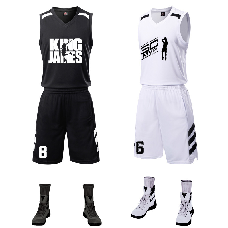 

tracksuit sport suit group purchase basketball men's football college students' training shirt vest printed size ball, Gray