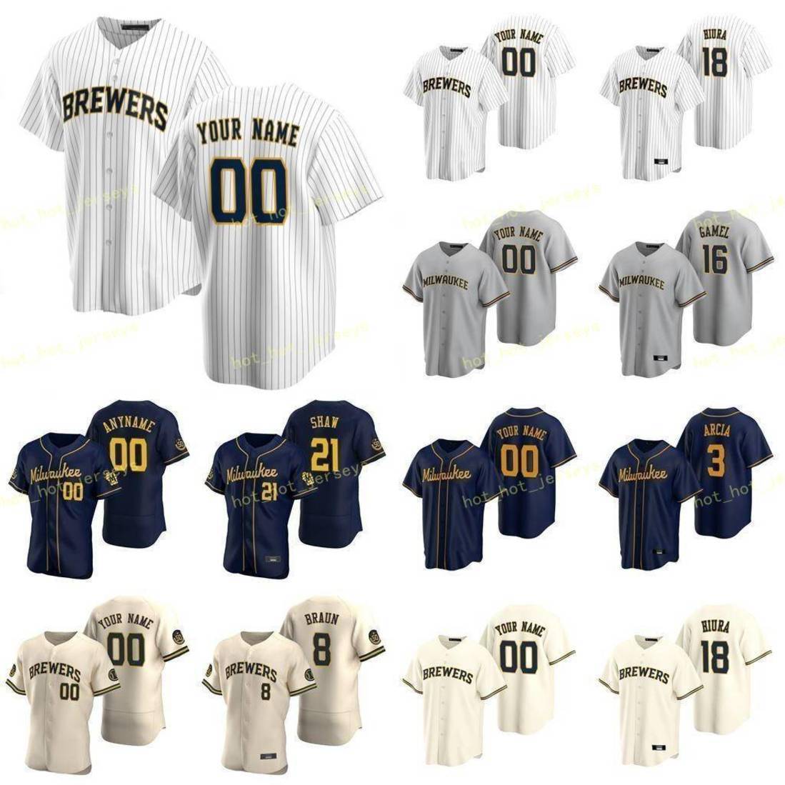 

Lauer Eric 52 Baseball Jersey Lindblom Josh 29 Mathias Mark 13 Nottingham Jacob 26 Peralta Freddy 51 Custom Men Kids Women Stitch