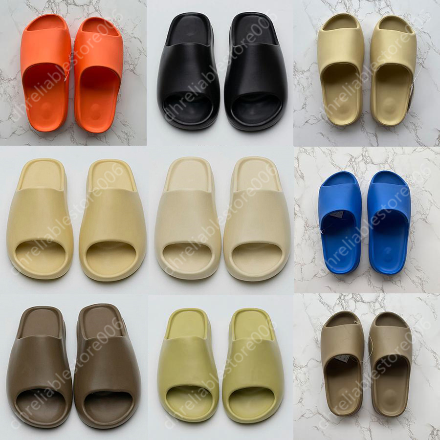 

With Box Slippers sandals Sneakers Shoes Graffiti Bone White Resin Desert Sand Rubber Summer Earth Brown Flat Men Women Beach Classic Outdoor Trainers Big Size US 5-12, Black sock