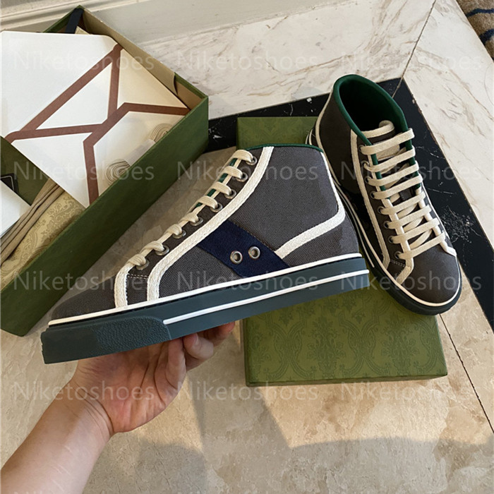 

Men's Off The Grid high top Tennis 1977 Shoe Blue and red Web Trainers "77" embroidery Outdoor Casual Sports Sneakers 1977ss, High top 01