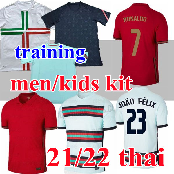 

new RONALDO men kids soccer jerseys JOAO FELIX B.FERNANDES 2021 2022 football shirt 21 22 BERNARDO Camisa de futebol CARVALHO Maillot de foot, Orange
