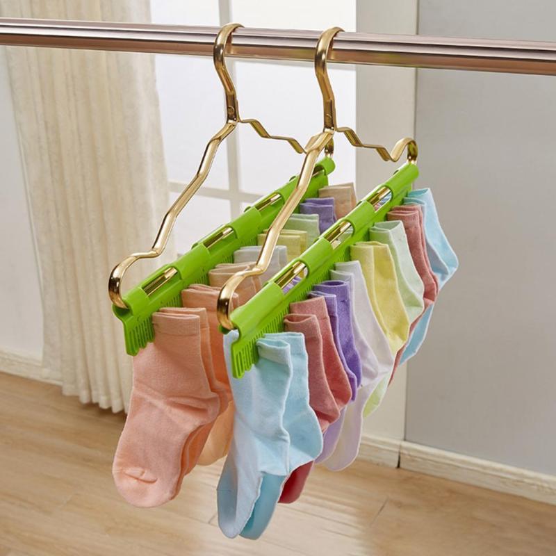 

Hangers & Racks Hanger Plastic Non-slip Clothes Sock Underwear Towel Clip Household Drying Rack