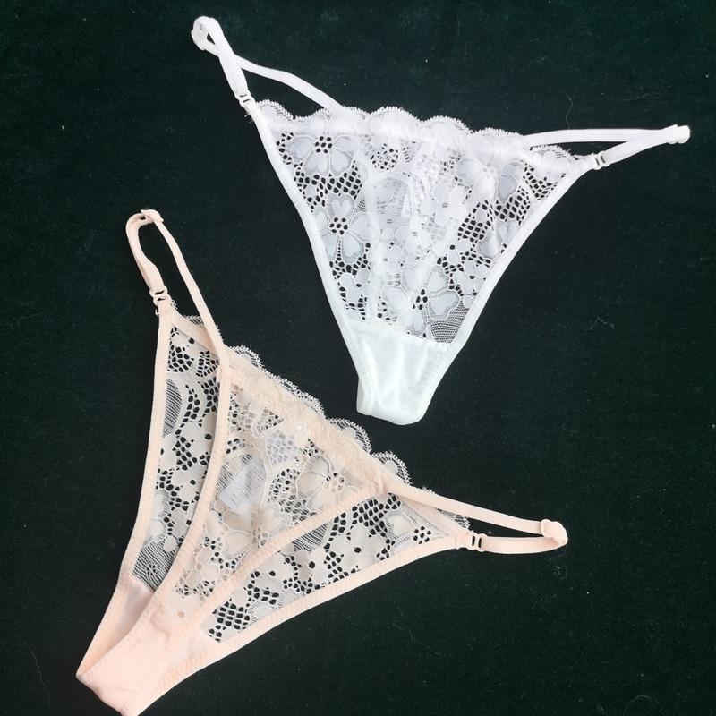 

Women's Panties Women Low-Rise Lace Thongs Embroidery G-String T-Back Briefs Underwear Adjustable Ladies Sexy Lingerie