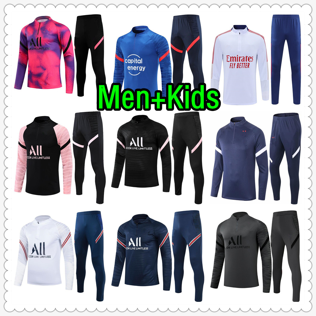 

21 22 Mens and kids kit soccer tracksuit jerseys 2122 football jersey training jacket shirt chandal futbol survetement foot maillot de retro player version