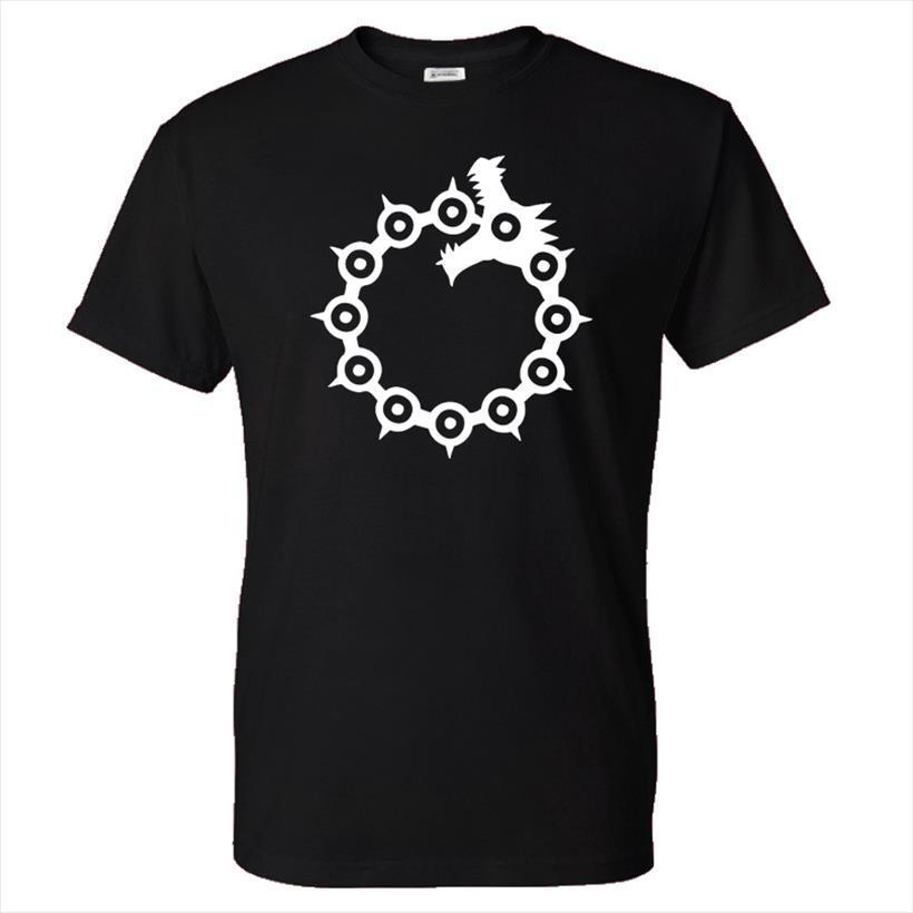 

the seven deadly sins nanatsu men t shirt no taizai dragons sin of wrath streetwear women cotton tees, White;black