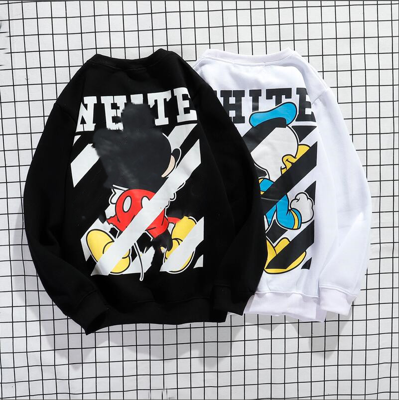 

21ss Designer Men's clothing hoodies Sweatshirts Fashion Printed Hooded Pullovers sweatsh Street Style Men Women high quality Sportswear OF002, Black