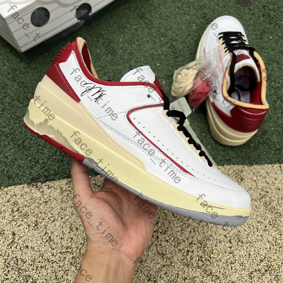 

2021 Mens Women Basketball Shoes OW Top Quality Authentic Black White Jorden Off Air 2 2s Low Fashion Trainers Sneakers for men 36-45