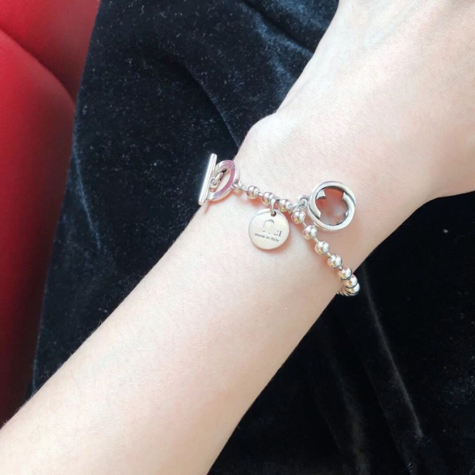 

Luxury Brand Men's and Women's Bracelets Classic Fashion Top Designer 925 Sterling Silver Jewelry Double Bead Wrist Bracelet